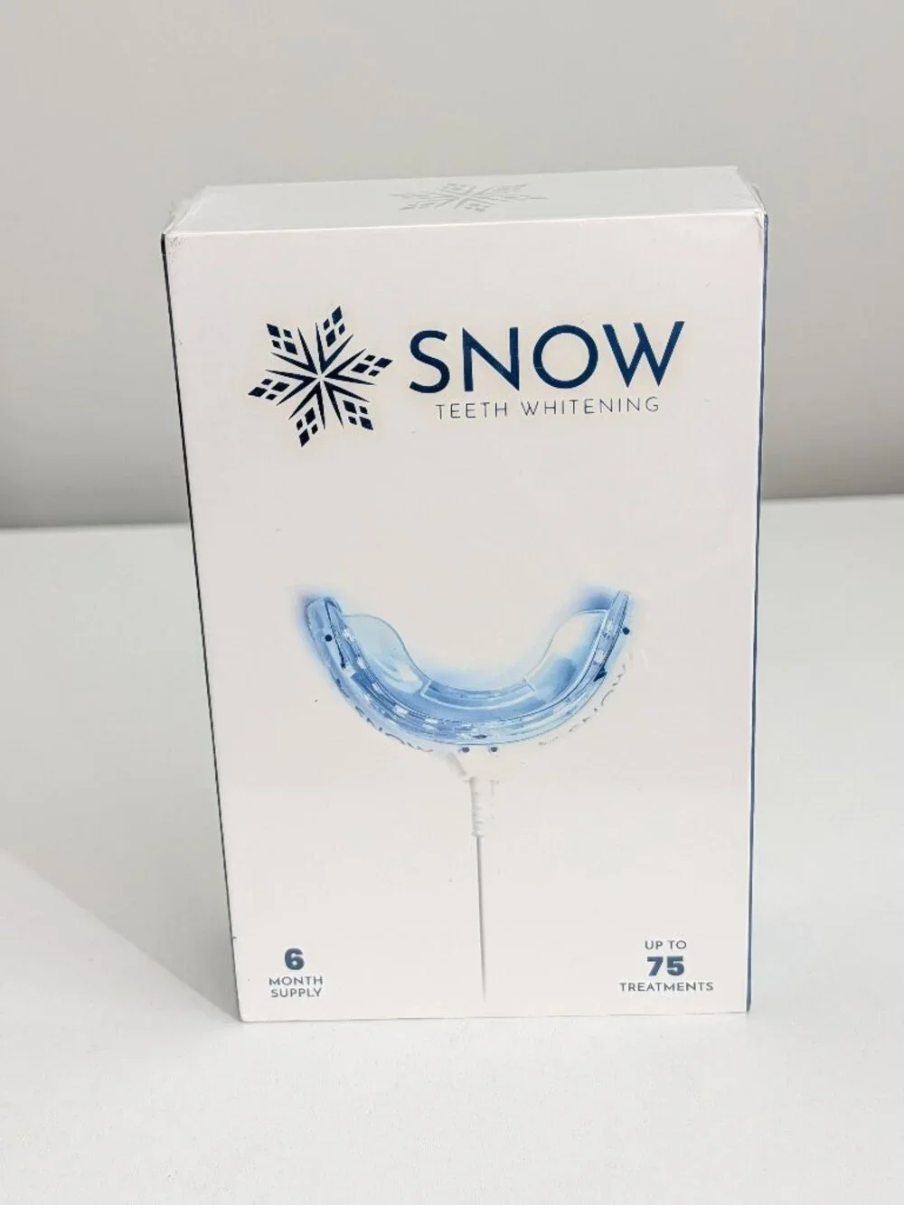 Snow Teeth Whitening Kit with LED Light 75 Uses 6-Month Supply New & SEALED